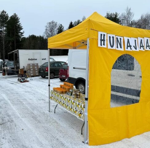Hunajakoju markkina-alueella.